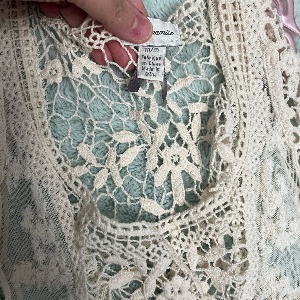 Dynamite Cream Crochet Lace Top - Picture 7 of 7